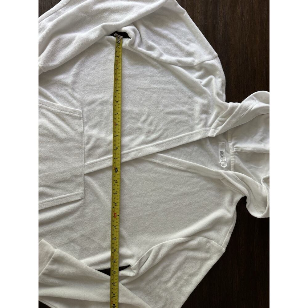 Barefoot Dreams Beach Terry Crossover Hoodie Women’s Large White Resort Pool - Picture 7 of 10